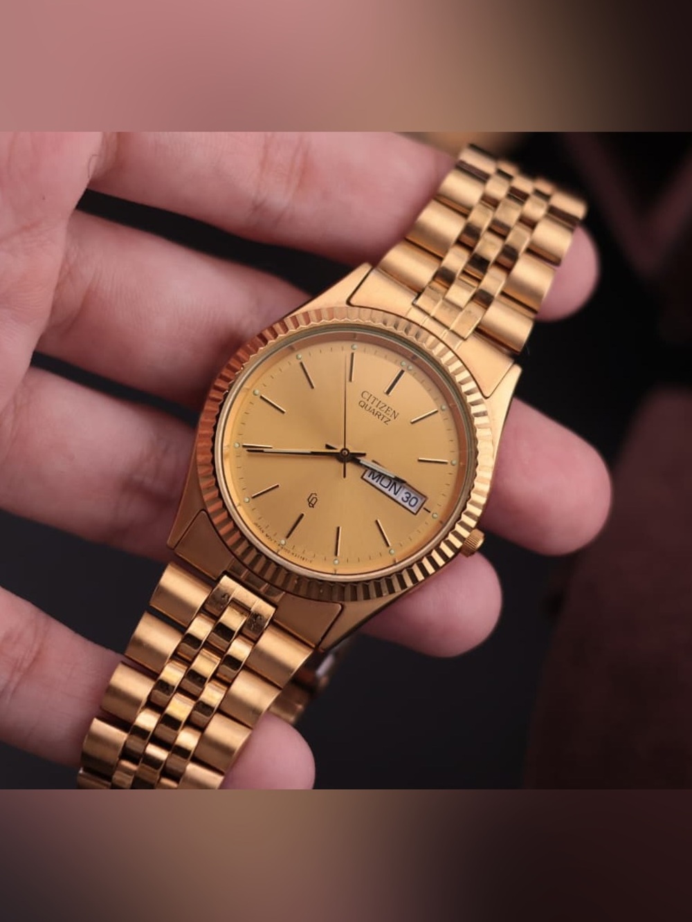 Vintage 1987 Citizen Quartz CQ 6100-K09320 Men’s Watch - Rolex Homage